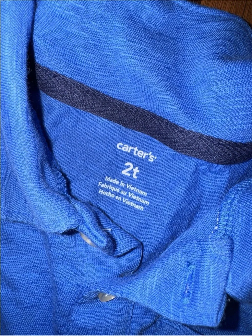 NWT Boys 2T Carters Short Sleeved Blue Polo Shirt pocket sunglasses
